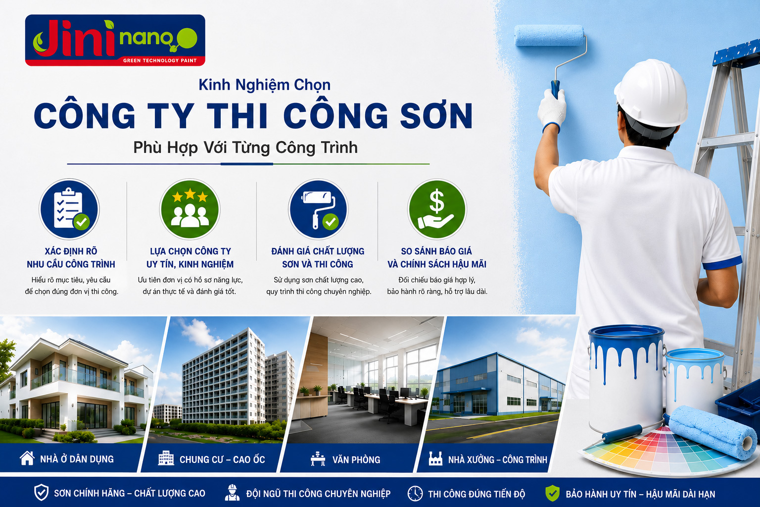 Kinh Nghiệm Chọn Công Ty Thi Công Sơn Phù Hợp Với Từng Công Trình