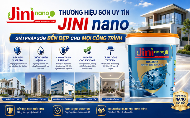 Thương hiệu sơn uy tín JINI nano – Giải pháp sơn bền đẹp cho mọi công trình